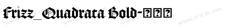Frizz_Quadrata Bold字体转换